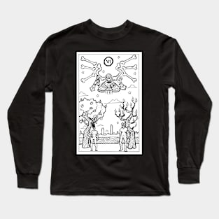 Black and White Tarot The Lovers Long Sleeve T-Shirt